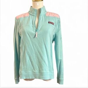 Vineyard Vines Shep Shirt in teal and pink SIZE M